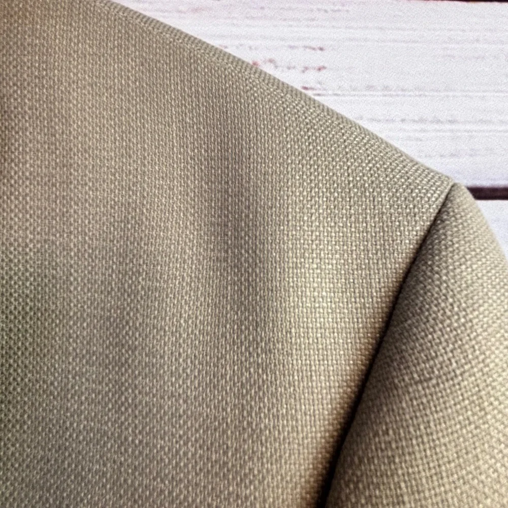 Summer Weight L. Ralph Lauren Blazer 42R Tan Taupe Poly/Viscose Neutral Minimal